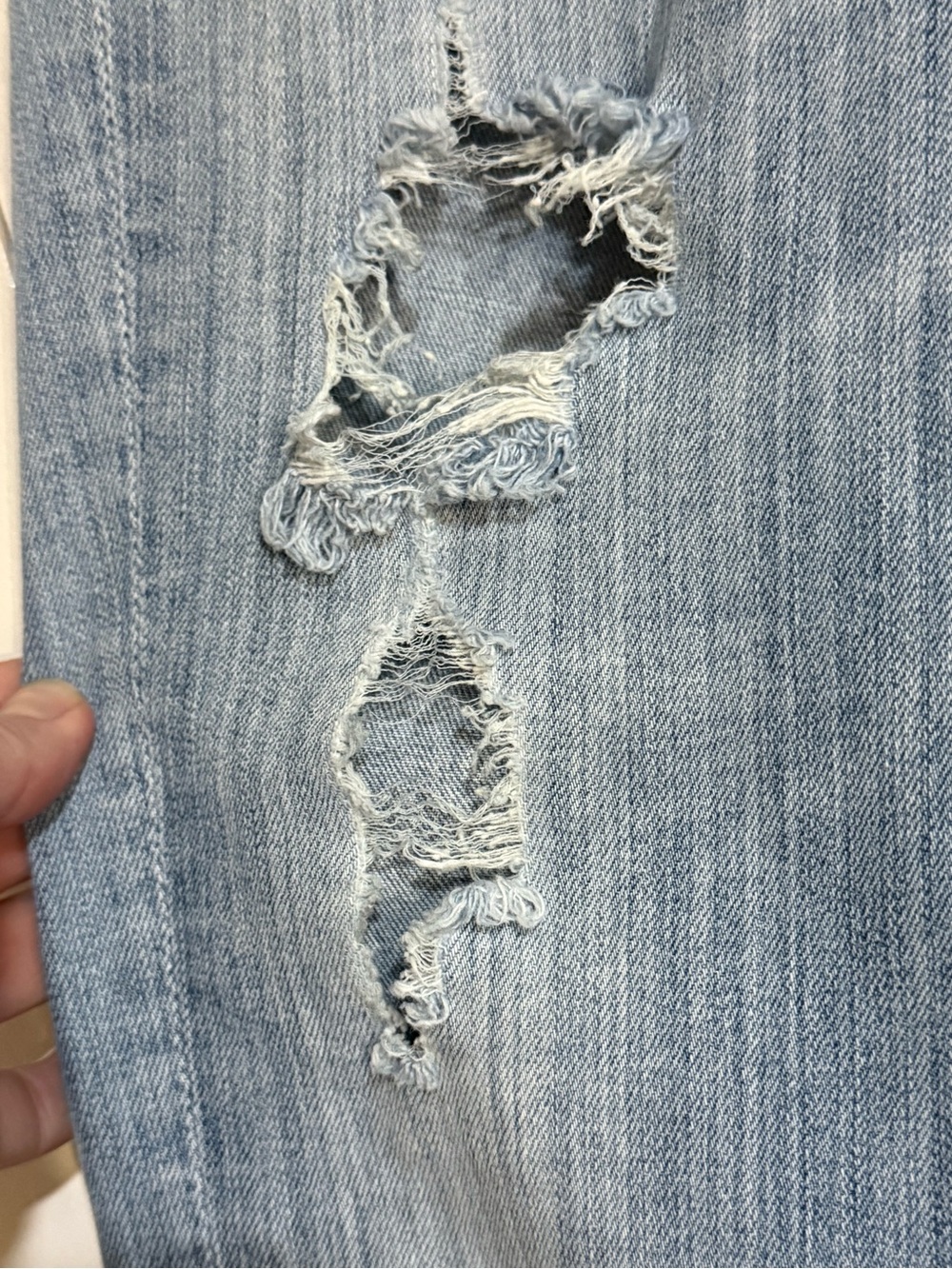 AG Straight Leg Jeans The Stevie Ankle Distressed Light Wash Size 27 - Picture 6 of 16